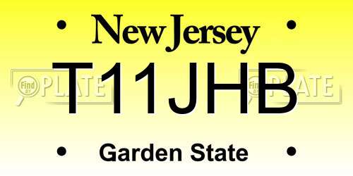 T11JHB New Jersey License Plate