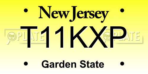 T11KXP New Jersey License Plate
