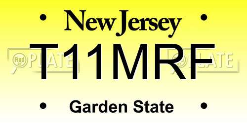 T11MRF New Jersey License Plate