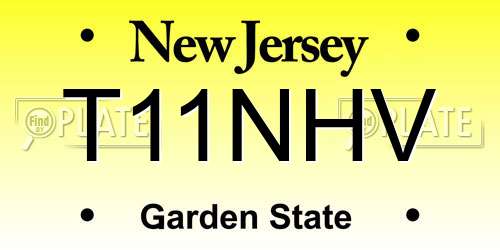 T11NHV New Jersey License Plate