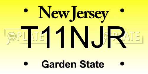 T11NJR New Jersey License Plate