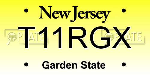 T11RGX New Jersey License Plate