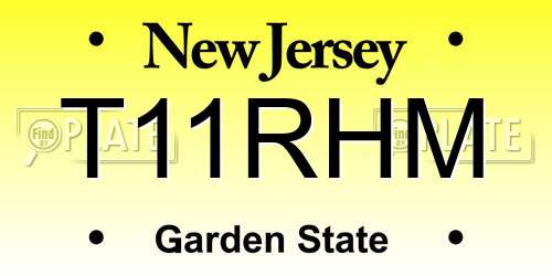 T11RHM New Jersey License Plate