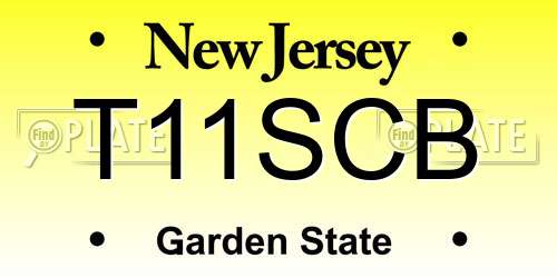 T11SCB New Jersey License Plate
