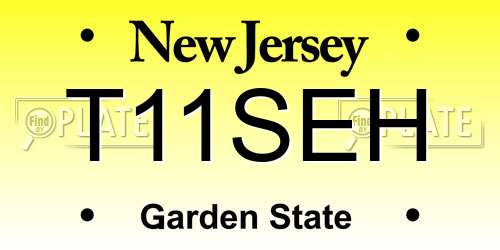T11SEH New Jersey License Plate