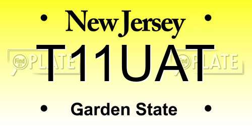 T11UAT New Jersey License Plate
