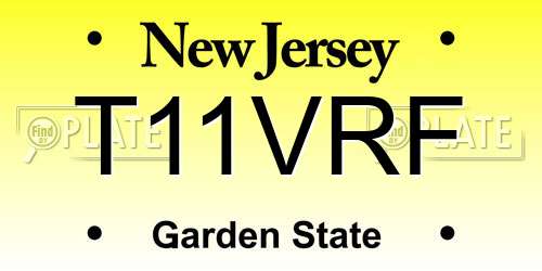 T11VRF New Jersey License Plate