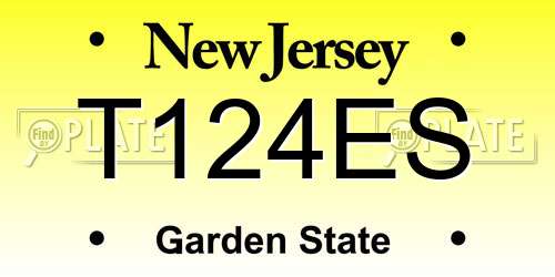 T124ES New Jersey License Plate