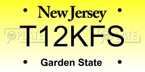T12KFS New Jersey License Plate