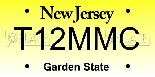 T12MMC New Jersey License Plate