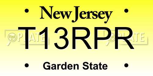 T13RPR New Jersey License Plate