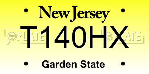 T140HX New Jersey License Plate