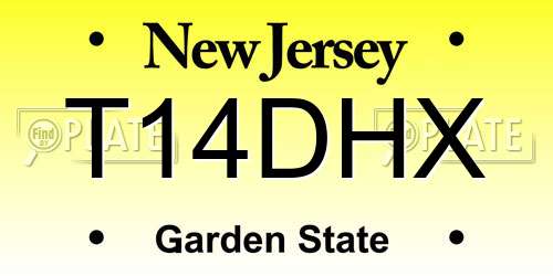 T14DHX New Jersey License Plate