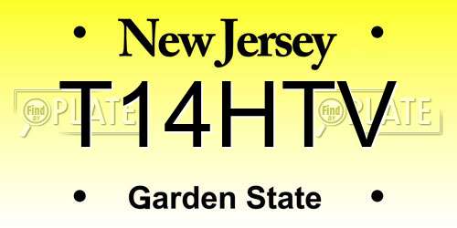 T14HTV New Jersey License Plate