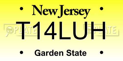 T14LUH New Jersey License Plate