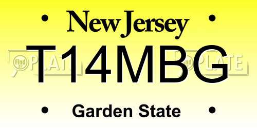 T14MBG New Jersey License Plate