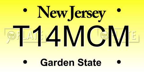 T14MCM New Jersey License Plate