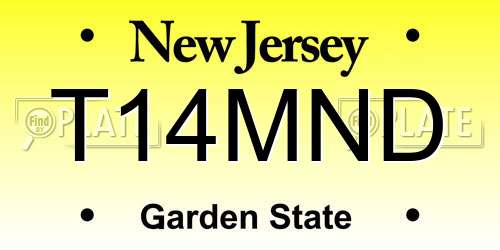 T14MND New Jersey License Plate