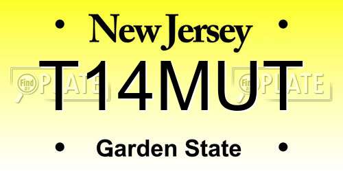 T14MUT New Jersey License Plate
