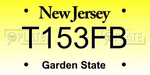 T153FB New Jersey License Plate