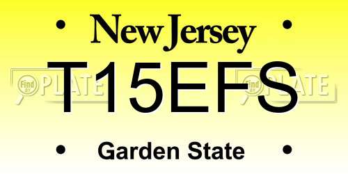 T15EFS New Jersey License Plate