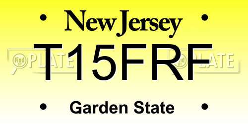 T15FRF New Jersey License Plate