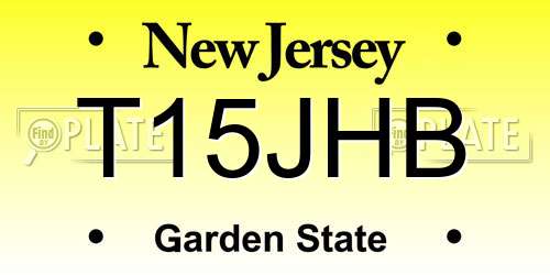T15JHB New Jersey License Plate