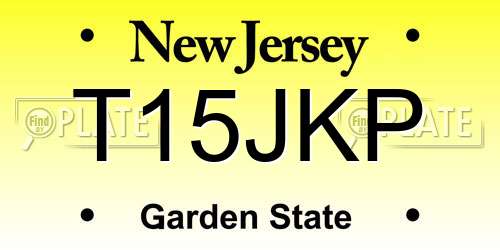 T15JKP New Jersey License Plate