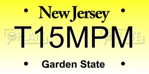 T15MPM New Jersey License Plate