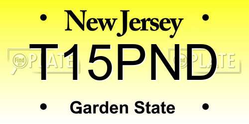 T15PND New Jersey License Plate