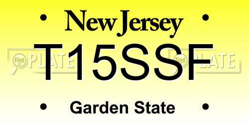 T15SSF New Jersey License Plate