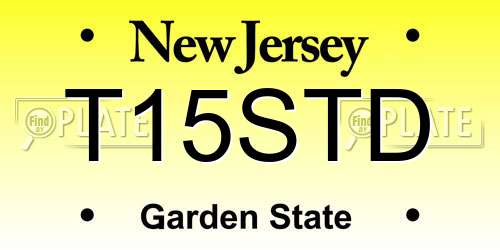 T15STD New Jersey License Plate