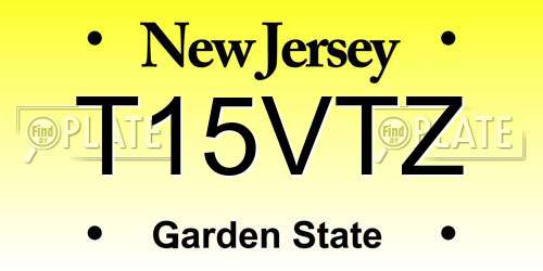 T15VTZ New Jersey License Plate