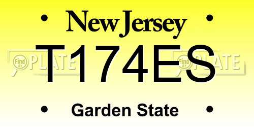 T174ES New Jersey License Plate