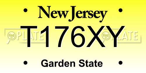 T176XY New Jersey License Plate