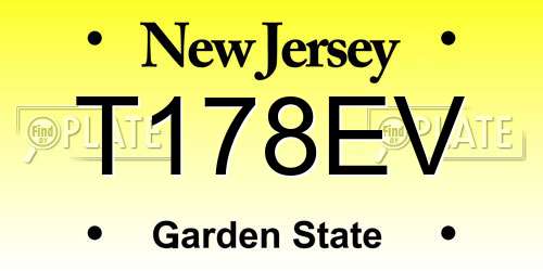 T178EV New Jersey License Plate