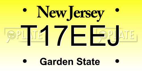 T17EEJ New Jersey License Plate