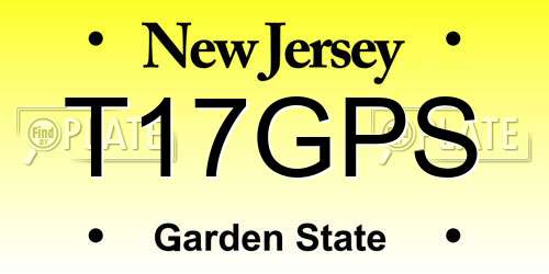 T17GPS New Jersey License Plate