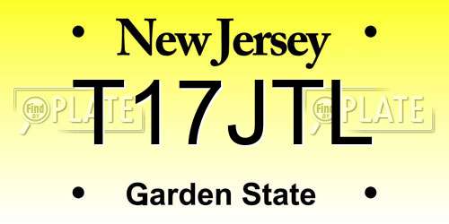 T17JTL New Jersey License Plate