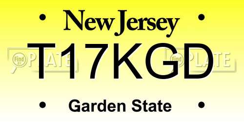 T17KGD New Jersey License Plate