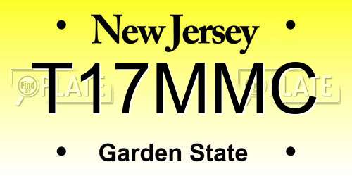 T17MMC New Jersey License Plate