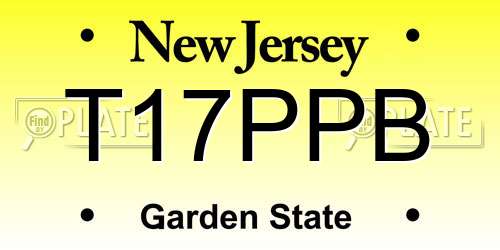T17PPB New Jersey License Plate