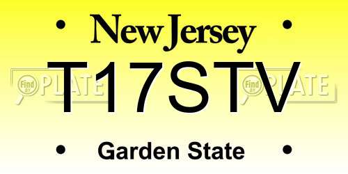 T17STV New Jersey License Plate