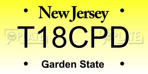 T18CPD New Jersey License Plate