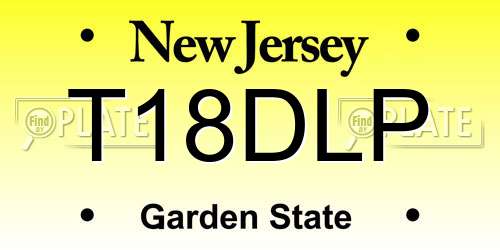 T18DLP New Jersey License Plate
