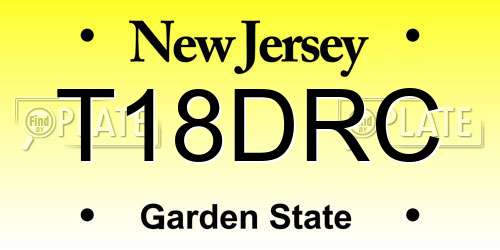 T18DRC New Jersey License Plate