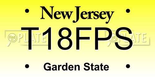 T18FPS New Jersey License Plate