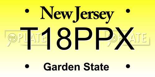 T18PPX New Jersey License Plate