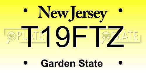 T19FTZ New Jersey License Plate