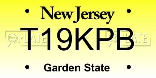 T19KPB New Jersey License Plate